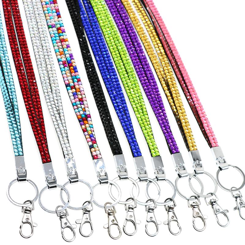 Strong Rhinestone Card Holder Lanyard with Advanced Tensile Durability for School Events and Office Staff