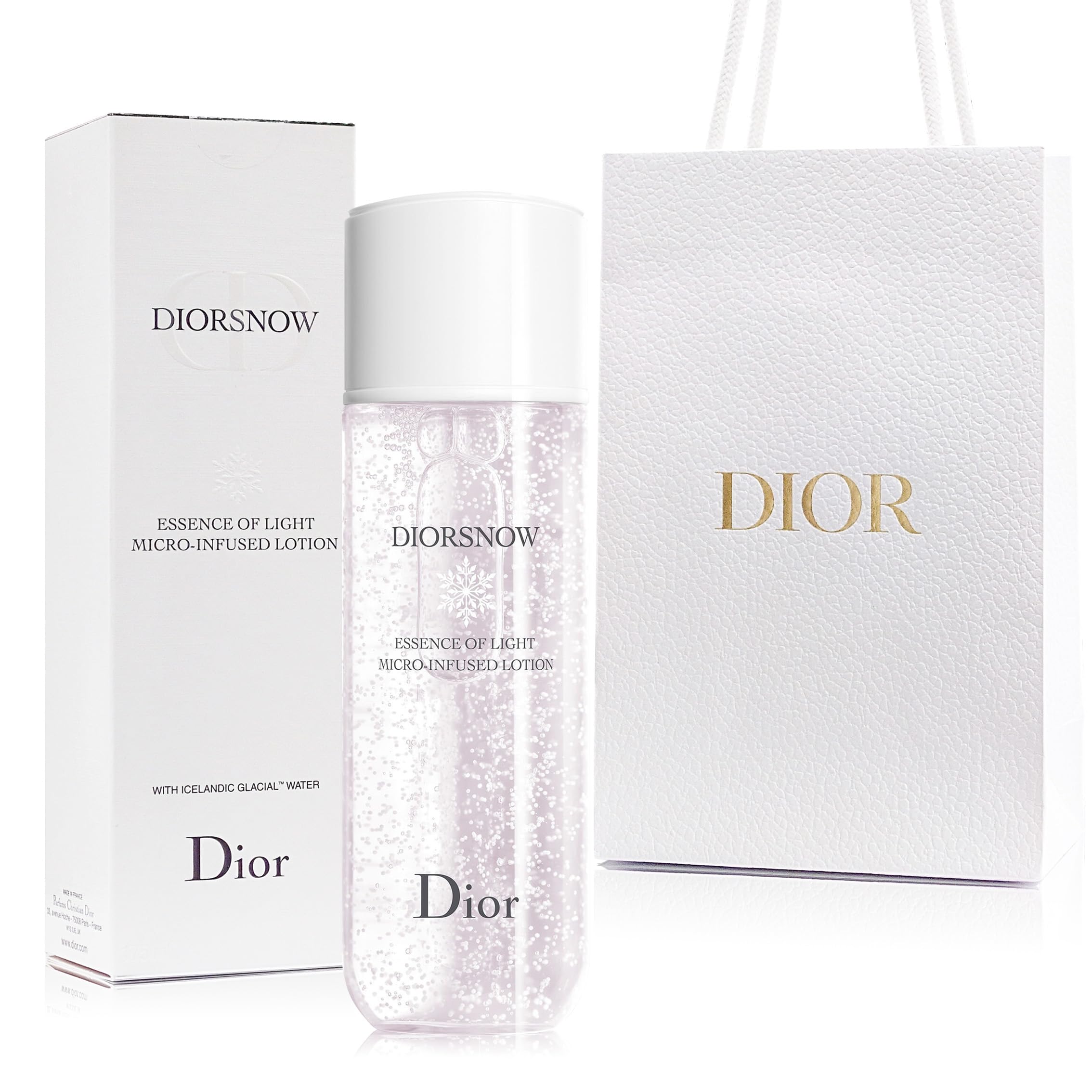 

DIOR Snow Essence of Light Микро-лосьон 175 мл Уходовая косметика Подарок на день рождения с пакетом (Лечебный тонер)