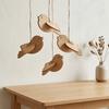 10 Sets of Wooden Bird-Shaped Ornaments, Wooden Bird Shapes for DIY Coloring, Children's Educational Tools, Handmade Holiday Decorations, Holiday P
