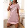 Women's Love Printing Short Sleeves Comfortable Home Casual Sexy Can