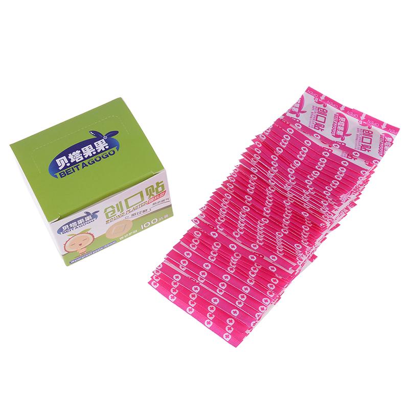 100ks/krabice Mini kulatý jednorázový lékařský adhezivní obvaz Náplast na rány