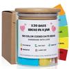 120 Date Ideas In A Jar Color Coded Date Ideas Budget friendly Date Jar Wedding Anniversary Present