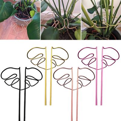 Monstera Shaped Plant Stand Rustproof Corrosion Resistant Simple Installation Potted Plant Support Stake Flower Shaped Support Pile