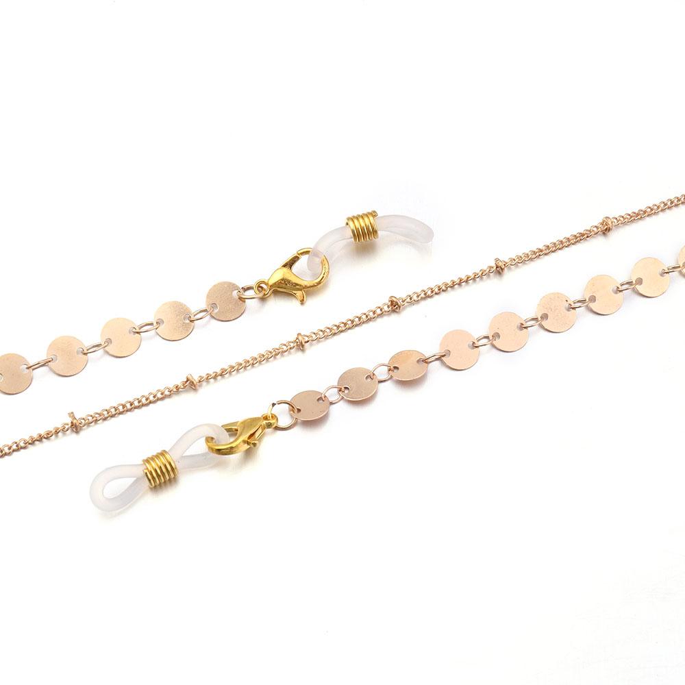 Modische Metall Brillen Kette Sonnenbrillen Lese Brillen Kette Perlen Brillen Kette Anti-Verlust Brillen Lanyard Kette Damen Brillen Kette