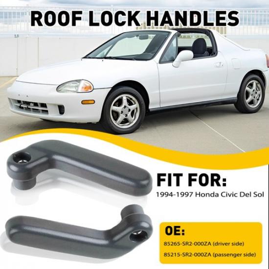 

2x Driver & Passenger Top Lock Handle Set Fits For 94-1997 Honda Civic Del Sol H
