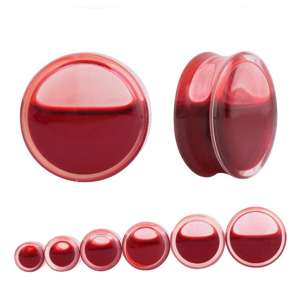 Doppel-Sattel-Ohrstecker Schmuck Transparente Acryl Flesh Tunnels Piercing für das tägliche Outfit