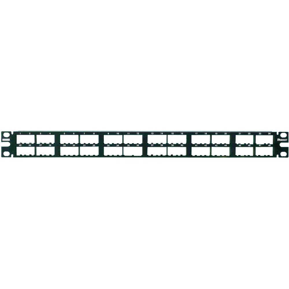 

Panduit CPP48HDWBLY 48-Port Flat High-Density Patch Panel, Black