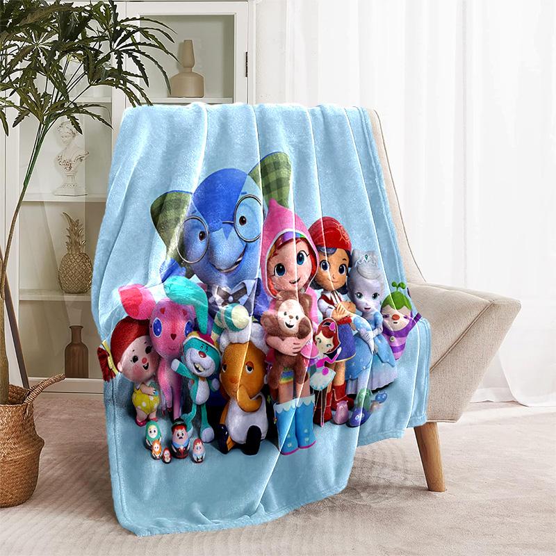 1pc Blanket - Rainbow Ruby Print Design, Lightweight Blanket for Sofa, Bed- Soft &Warm, Gift for All Seasons