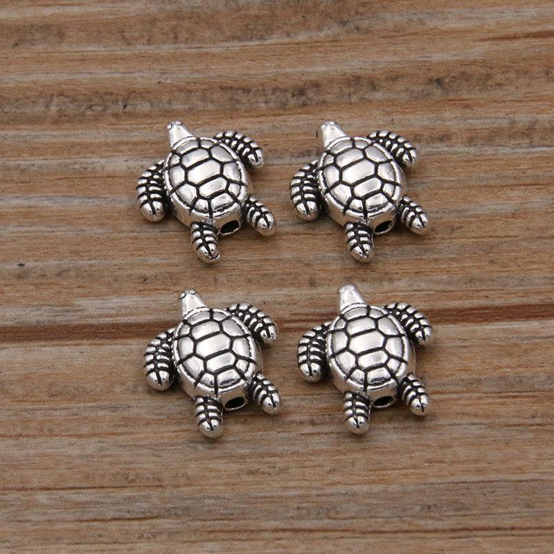 DIY Alloy Beads: 10 Styles of Animal, Turtle, Plant, Flower, and Heart Connectors for Bracelets