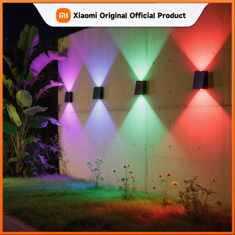 Xiaomi 2LEDs Solar Outdoor Lights,Waterproof Atmosphere Lighting,Decorative Wall Lam for Garden Yard Porch Balcony Walkway Camping Deco