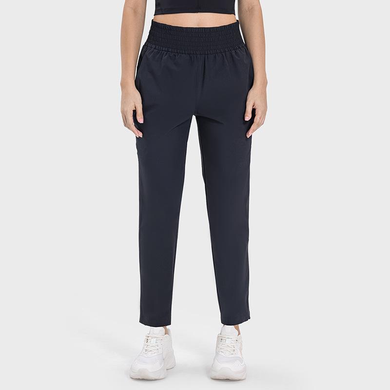 Spring and Summer New Loose Casual Straight-leg Pants Women's High Waist Belly Running Fitness Ice-feeling Sports Trousers SS