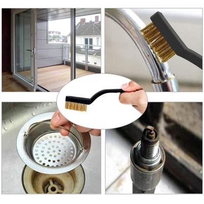 Mini Steel/Nylon/Brass Wire Brush Paint Rust Remover For Industrial Devices Surface Inner Polishing Cleaning Brush 3pcs