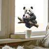 Süßer Cartoon-Panda Statisch Haftender Fensteraufkleber Abnehmbar Selbstklebend Schlafzimmer Wohnzimmer Flur Heimdekoration