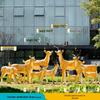 Luminous Fiberglass Sika Deer Sculpture for Garden Lawn Decoration