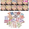 50Pcs Nail Art Sticker Decals Watermark Full Stickers Colorful Flower Nail Decals Nail Accessories