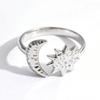 Stainless Steel Snake Sun Moon Spiral Adjustable Open Ring Set (5 Pieces)