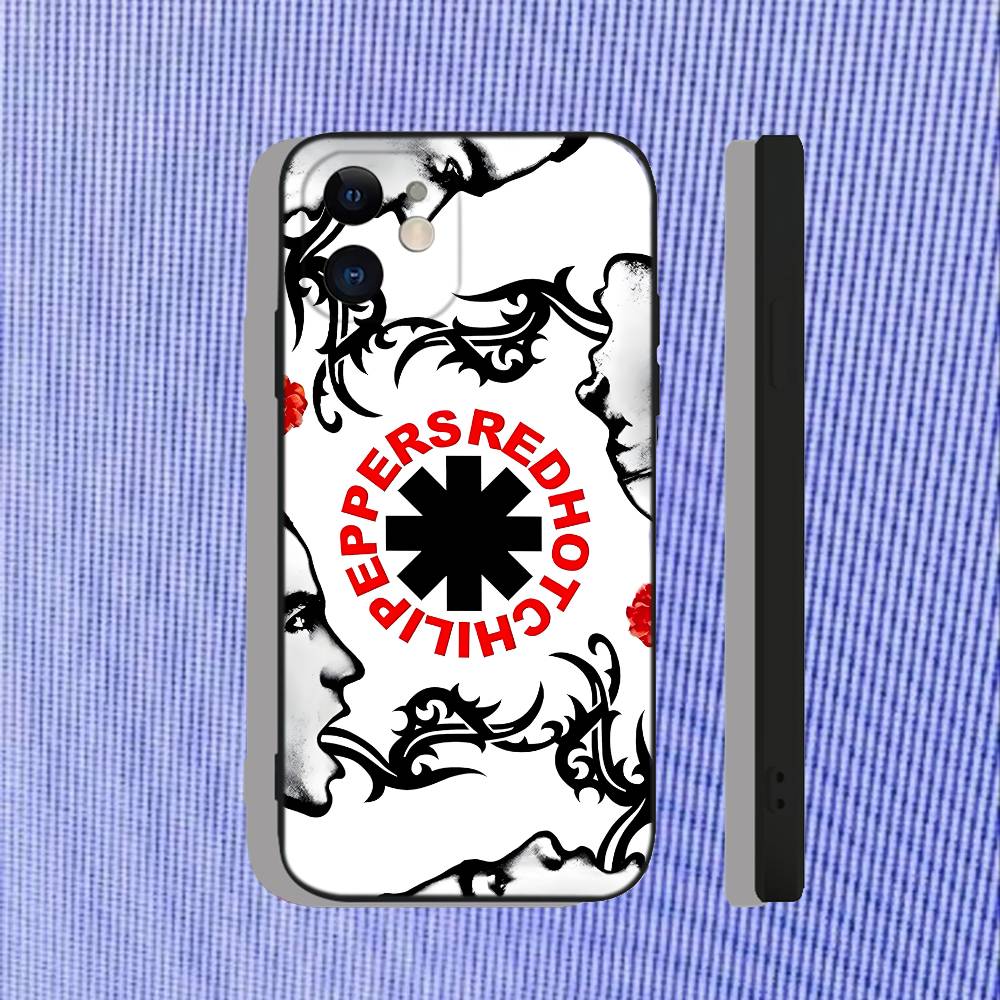 Red Hot Chili P-Peppers Phone Case For iPhone 17,16,15,14,13,12,11,Pro,Max,Plus,Air,X,XS,XR,SE,8,7,Mini,Soft Black Funda