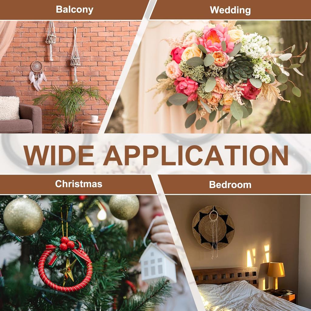 PATIKIL 48pcs Dream Catcher Inch Floral Macrame Plastic DIY Round Plastic Hoops for Crochet Wall Wedding White Rings, 2.2 O-Rings, Crafts, Hangings,