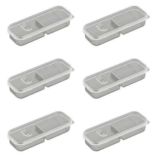 1/3/6Pcs Food Fruit Storage Box Multiple Compartments BPA Free Transparent Design Portable Refrigerator Freezer Organizer