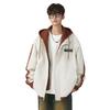 Jacket Men's Spring and Autumn New Trend Workwear Men's Hooded Versatile Fake Two Men's Teen Jacket