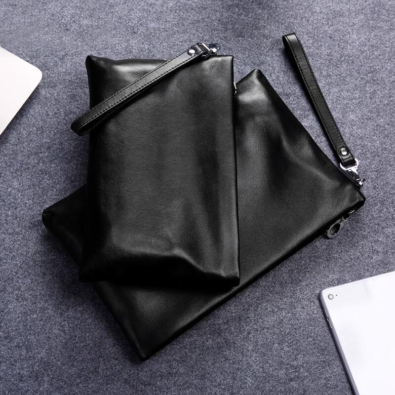 Sac Pochette Enveloppe Homme en Cuir Véritable SCHWARZETIENNE