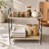 Two-Tier Tabletop Storage Rack Easy to Clean Two-Level Countertop Organizer