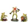 Resin Cute Frog Statue Fairy Garden Decor, Spring Outdoor Yard Flower Pot Patio Lawn Indoor Table Shelf Desk Decorations