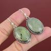 Moss Prehnite Earrings Vintage Earring Natural Gemstone Jewelry 925 Sterling Silver Earring Handmade Earring Decent Jewelry Gifts For Mother