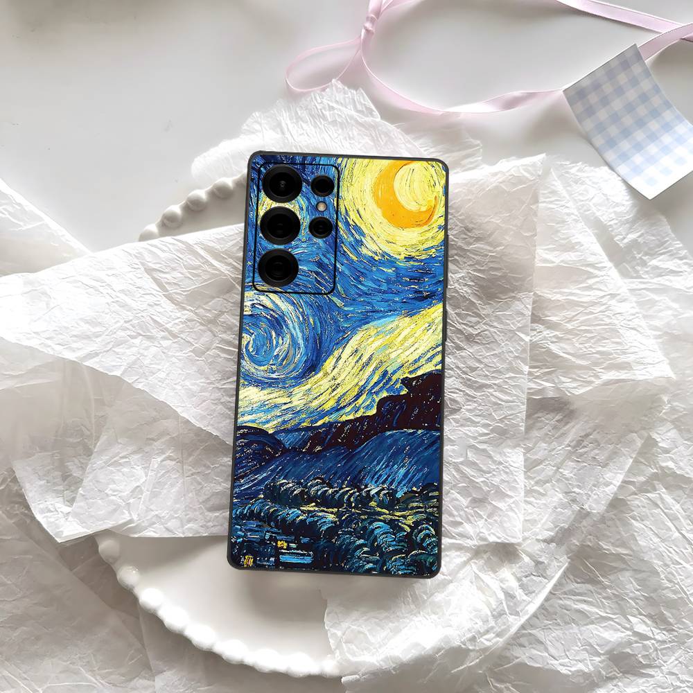 Van Gogh Starry Sky Phone Case For Samsung S 24 Fe 25 Ultra Plus 20 Lite 21 30 22 23 24 22 Ultra 5G Fundas