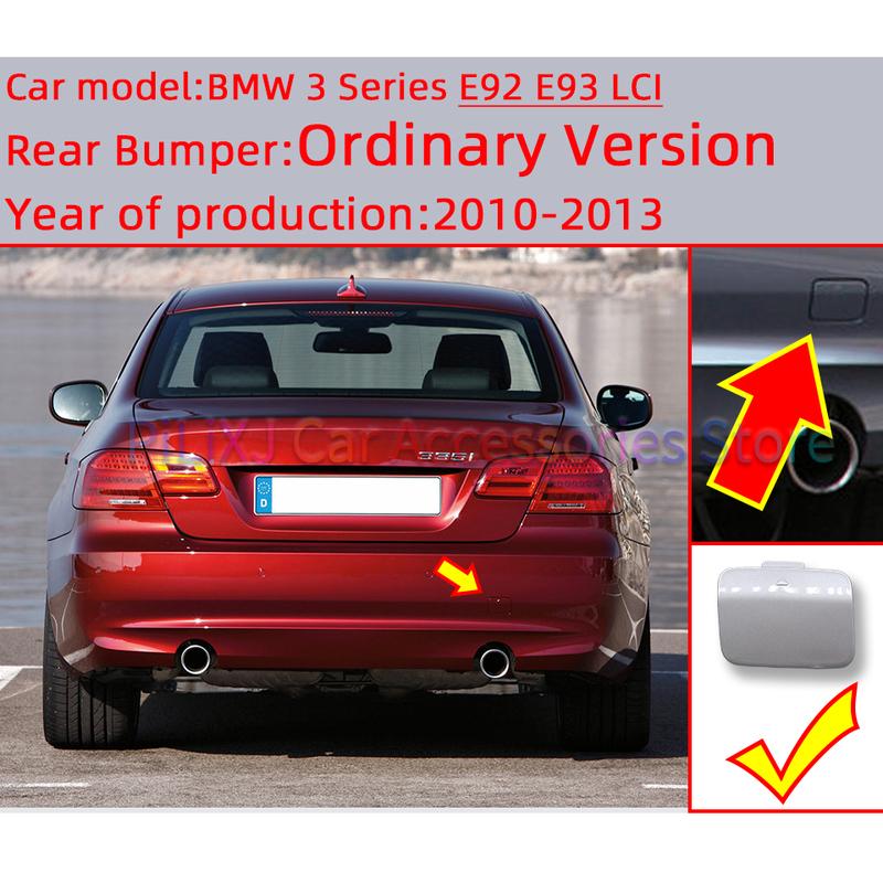 For BMW 3 E92 E93 LCI 2006-2013 M SPORT Car Rear Bumper Tow Hook Eye Cover Cap 51127893147 51127161497 51127256109