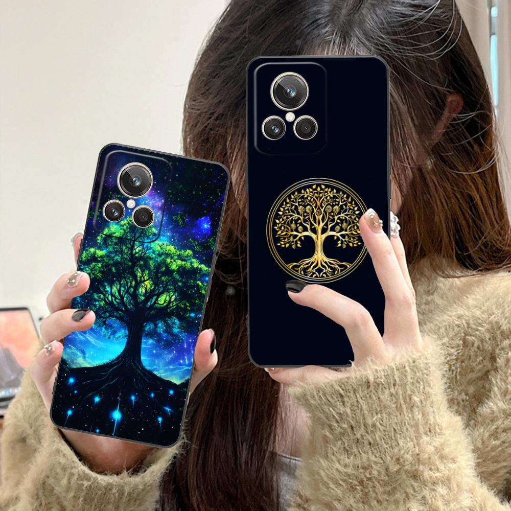 World Life Tree Mobile Phone Case for Realme 15 14 13 12 11 10 9 Pro Plus T I Lite 5G Colorful Printing Cover Cover Pretty