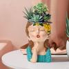 Flower Pot Sculpture Fresh Unique Bust Vase with Hole for Home Decor Outdoor