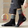 Meias Masculinas Super Grossas de Lã e Caxemira até o Meio da Panturrilha - Quentes para o Inverno, Acima do Joelho, Mais Veludo para Idosos