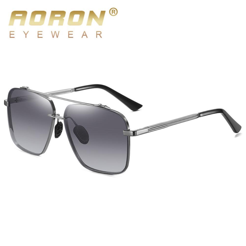 aoron Half-frame Square Sunglasses Men's Polarized Sunglasses Driving Night Vision Glasses