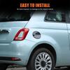 For Fiat 500 2016-2025 ABS Car Fuel Tank Cap Panel Trim Cover Decorative Sticker Protection Exterior Accessories