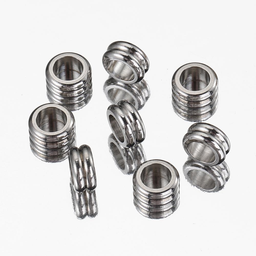 

20pcs Multi Shape Stainless Steel Spacer Loose Bead Big Hole Beads Bamboo Charm Pendant for Bracelet Necklace DIY Jewelry Making 20pcs