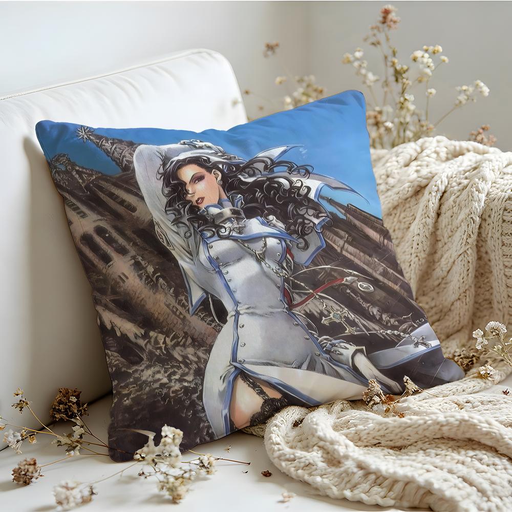 Cushion Cover Linen SkinFriendly Soft Decorative Case For Sofa Home Decor Hot Anime TTrinity BloodS Pillow Cover