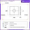 Hot-Dip Galvanized Carbon Steel Square Washers with Hole, Sizes: M6-M30