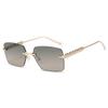 Fashion Retro Square Sunglasses Women Luxury Designer Vintage Style Chic Frameless Metal Small Rectangle Eyewear Trendy
