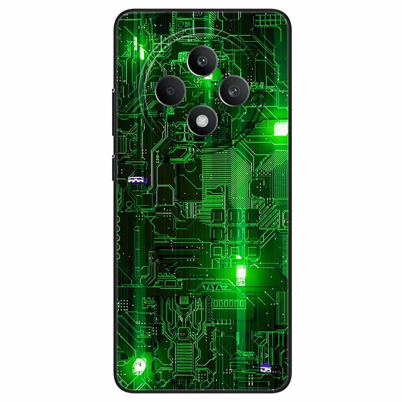 For OPPO Reno 12F 5G Case Cool Black Soft Silicone Cover for Oppo Reno12 FS Cartoon TPU Shell On Reno12 F Protective Funda Capas