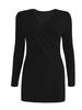 Autumn/Winter Long Sleeve Solid V-Neck Casual Home Wear Slim Ribbed Top