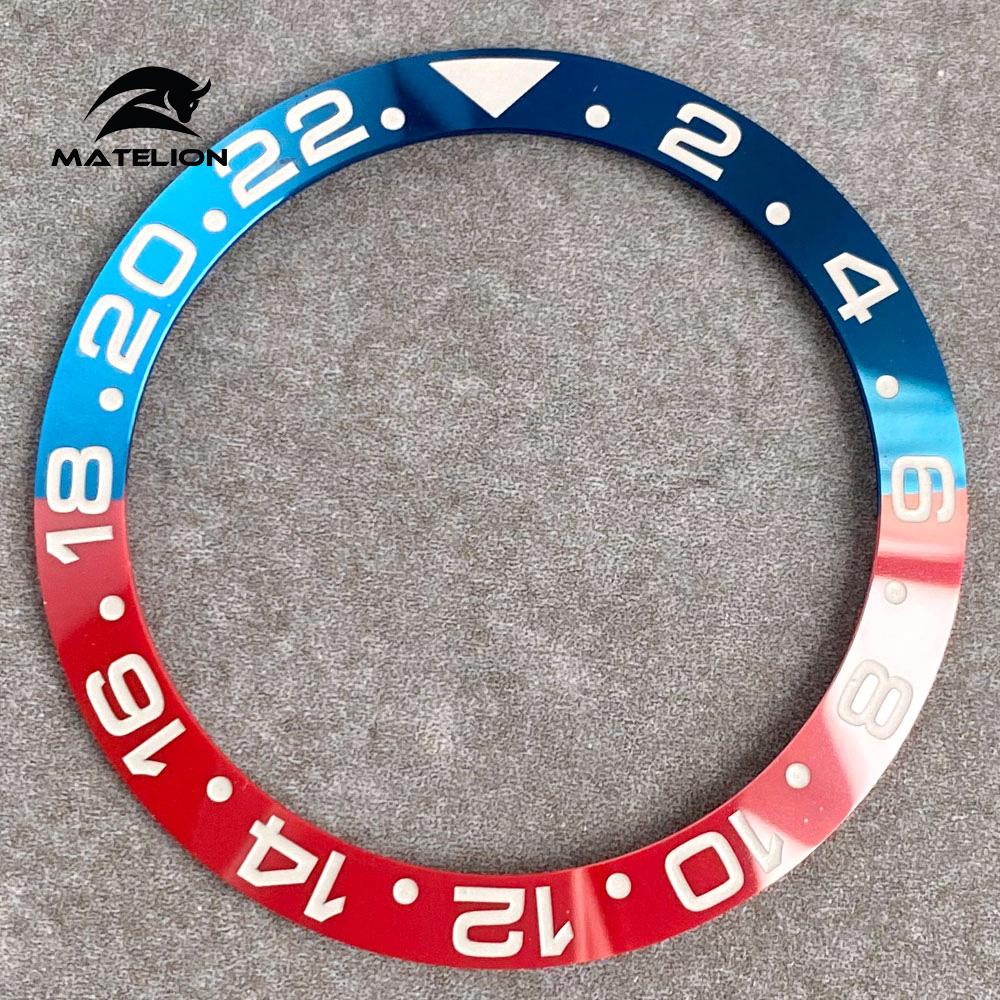 MATELION 38 мм керамический сплав часы безель вставка кольцо наклонная посадка 40 — фото 43