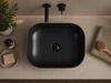 Bella countertop washbasin 50.5X40.5 CM oval black matt