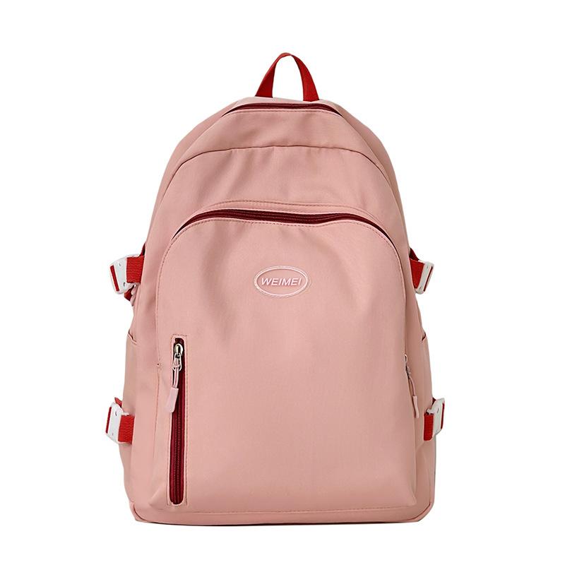 

Літо Новий Нейлон Легкий Спортивний Дорожній Інс Великої Місткості Однотонний Літерний Студентський Парний Рюкзак рожевий