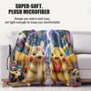 AnimePikachuThemed Soft Flannel Blanket For Office Travel Comfort Leisure Camp Multifunctional Universal Blanket Fan Gift