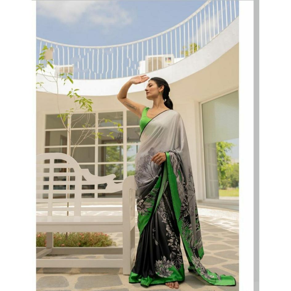 

стильная праздничная одежда сари, блузка (Необходимо сшить по размеру и посадке)