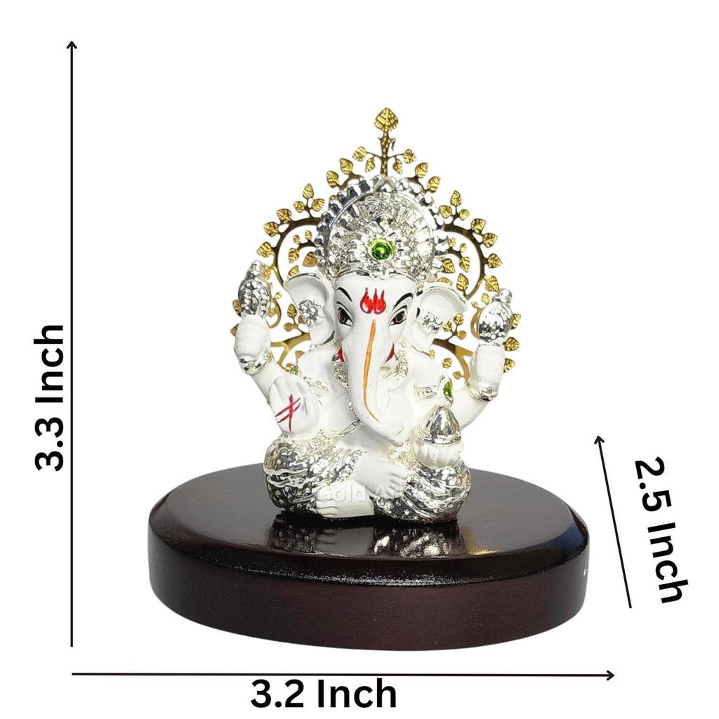 Lord Ganesha Idol Kalpavruksh Tree Ganesh Idol for Home Entrance Ganesh Ji for Car Dashboard