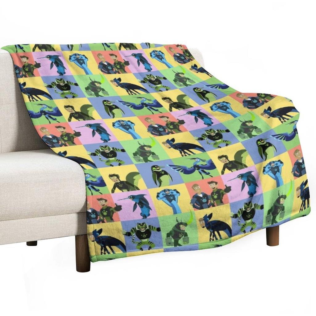 Wild Kratts Creature Powers! Throw Blanket Thermals For Travel warm for winter Cute Plaid For Decorative Sofa Blankets