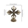 Scent Burner Holder with Pedestal Base BrassToned Stand Ornate Ornament for