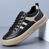 Spring Autumn New Cow Leather Sneakers for Men Lace Designer Fashion Board Shoes Male Wear-resistant Soft Sole Casual Shoe Ma